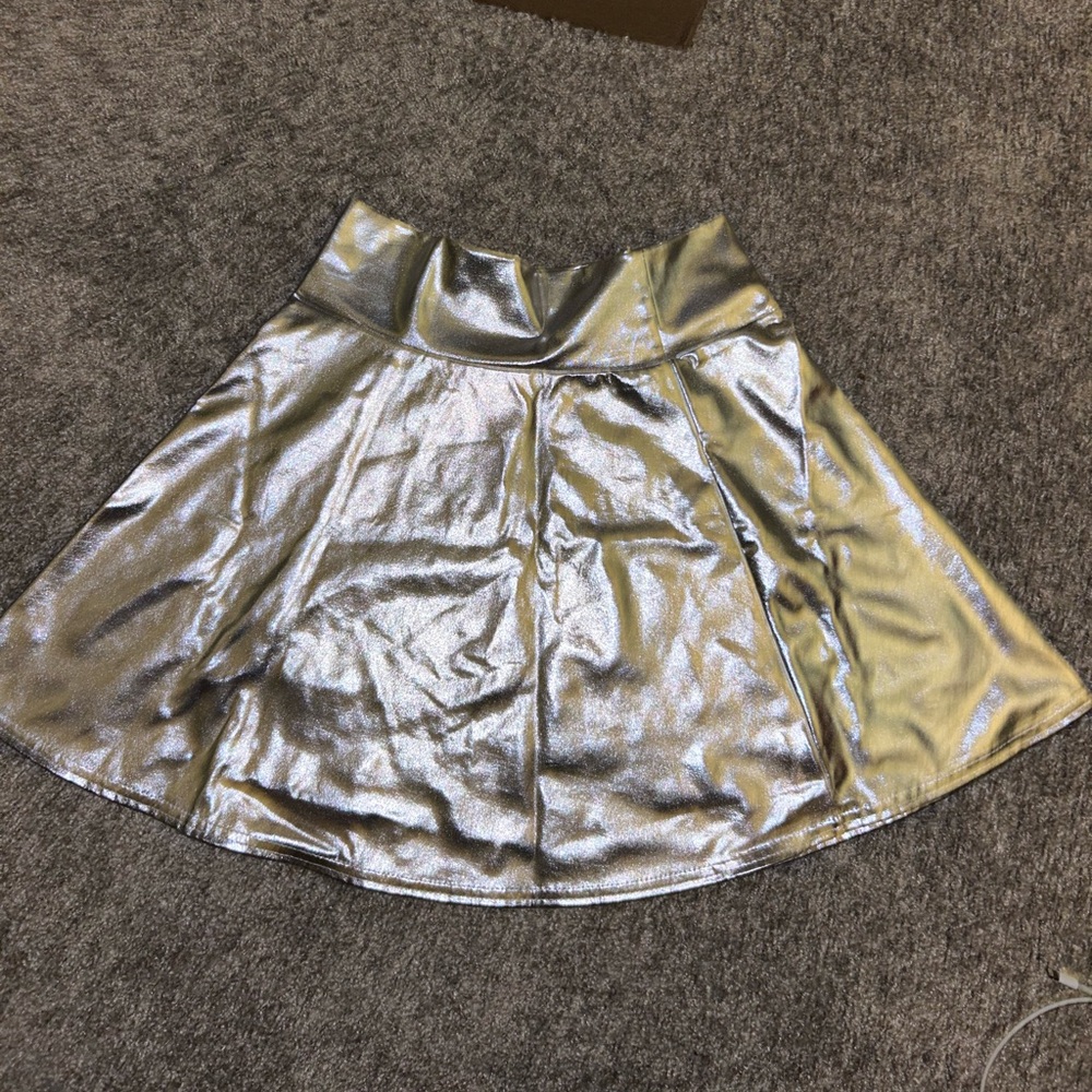 platinum silver skirt
